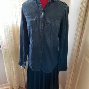 Navy blue blouse Size S/M